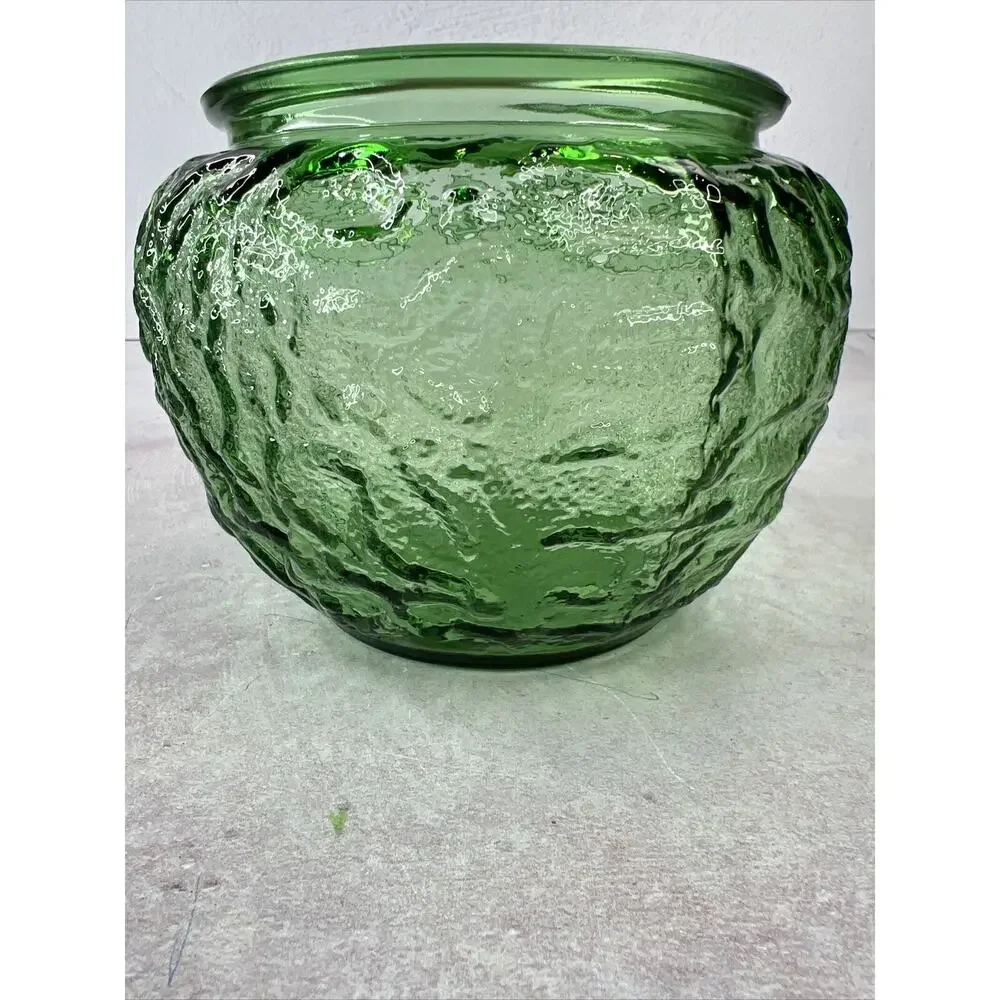 Rose Bowl Vase Retro Green Brody Co Cleveland‎ USA Vintage Home Decor